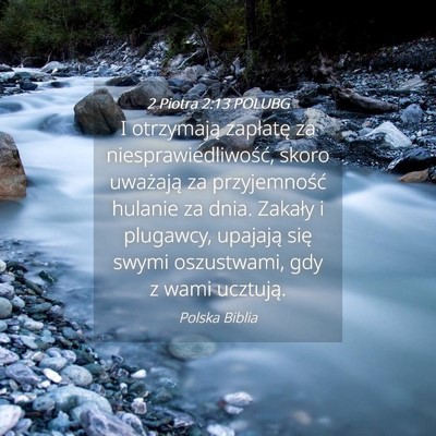 Picture 04 - 2 Piotra 2:13 POLUBG - I otrzymają zapłatę za niesprawiedliwość, - Bible Verse Picture