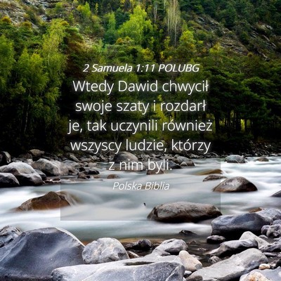 Picture 04 - 2 Samuela 1:11 POLUBG - Wtedy Dawid chwycił swoje szaty i rozdarł je, - Bible Verse Picture