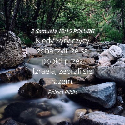 Picture 04 - 2 Samuela 10:15 POLUBG - Kiedy Syryjczycy zobaczyli, że są pobici przez - Bible Verse Picture