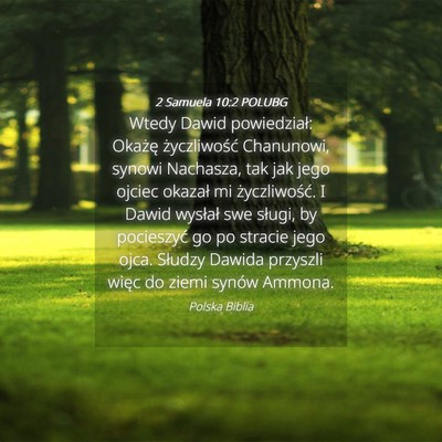 Picture 04 - 2 Samuela 10:2 POLUBG - Wtedy Dawid powiedział: Okażę życzliwość - Bible Verse Picture