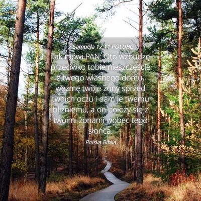Picture 04 - 2 Samuela 12:11 POLUBG - Tak mówi PAN: Oto wzbudzę przeciwko tobie - Bible Verse Picture