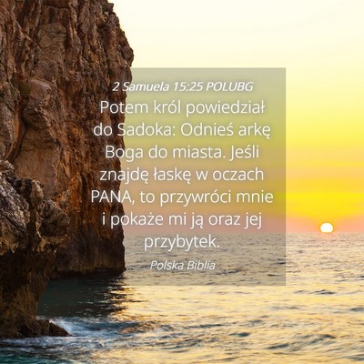 Picture 04 - 2 Samuela 15:25 POLUBG - Potem król powiedział do Sadoka: Odnieś arkę - Bible Verse Picture