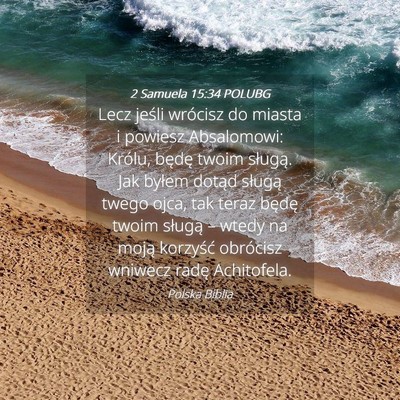 Picture 04 - 2 Samuela 15:34 POLUBG - Lecz jeśli wrócisz do miasta i powiesz - Bible Verse Picture