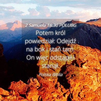 Picture 04 - 2 Samuela 18:30 POLUBG - Potem król powiedział: Odejdź na bok i stań - Bible Verse Picture