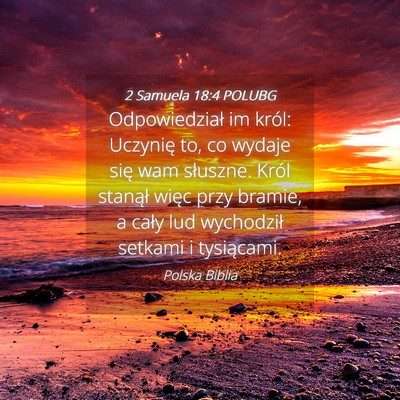 Picture 04 - 2 Samuela 18:4 POLUBG - Odpowiedział im król: Uczynię to, co wydaje - Bible Verse Picture