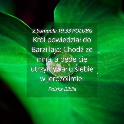 Picture 04 - 2 Samuela 19:33 POLUBG - Król powiedział do Barzillaja: Chodź ze mną, - Bible Verse Picture