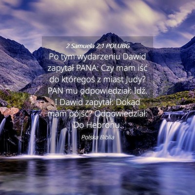 Picture 04 - 2 Samuela 2:1 POLUBG - Po tym wydarzeniu Dawid zapytał PANA: Czy mam - Bible Verse Picture