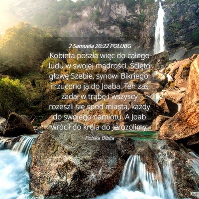 Picture 04 - 2 Samuela 20:22 POLUBG - Kobieta poszła więc do całego ludu w swojej - Bible Verse Picture