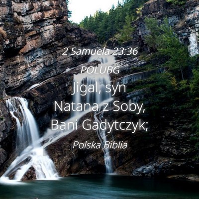 Picture 04 - 2 Samuela 23:36 POLUBG - Jigal, syn Natana z Soby, Bani - Bible Verse Picture
