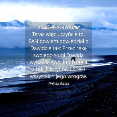 Picture 04 - 2 Samuela 3:18 POLUBG - Teraz więc uczyńcie to. PAN bowiem powiedział - Bible Verse Picture