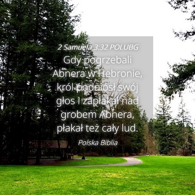 Picture 04 - 2 Samuela 3:32 POLUBG - Gdy pogrzebali Abnera w Hebronie, król - Bible Verse Picture