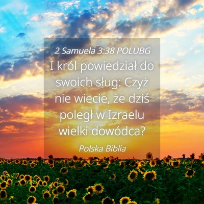 Picture 04 - 2 Samuela 3:38 POLUBG - I król powiedział do swoich sług: Czyż nie - Bible Verse Picture