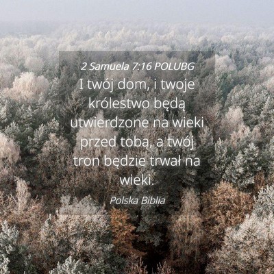 Picture 04 - 2 Samuela 7:16 POLUBG - I twój dom, i twoje królestwo będą - Bible Verse Picture