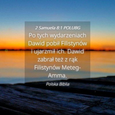 Picture 04 - 2 Samuela 8:1 POLUBG - Po tych wydarzeniach Dawid pobił Filistynów i - Bible Verse Picture