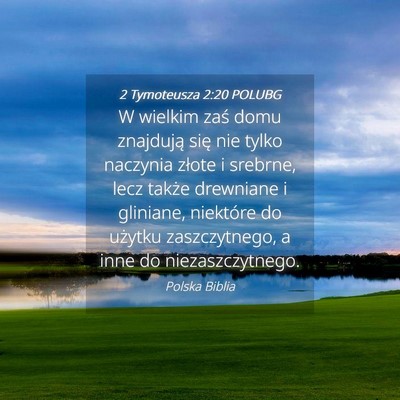 Picture 04 - 2 Tymoteusza 2:20 POLUBG - W wielkim zaś domu znajdują się nie tylko - Bible Verse Picture