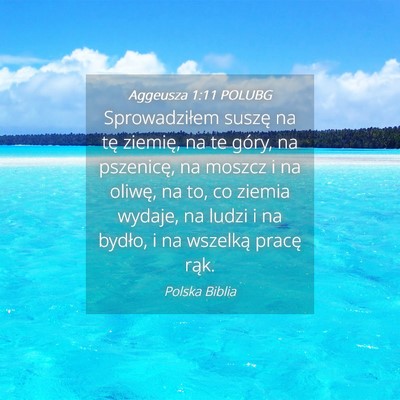 Picture 04 - Aggeusza 1:11 POLUBG - Sprowadziłem suszę na tę ziemię, na te góry, - Bible Verse Picture