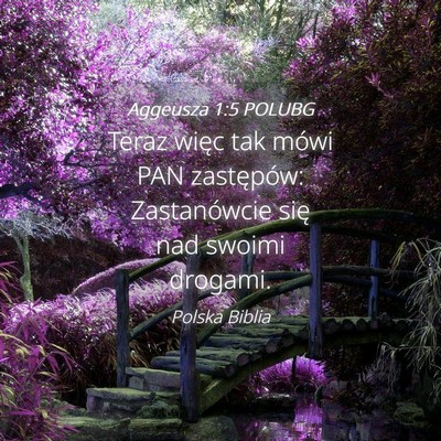 Picture 04 - Aggeusza 1:5 POLUBG - Teraz więc tak mówi PAN zastępów: - Bible Verse Picture