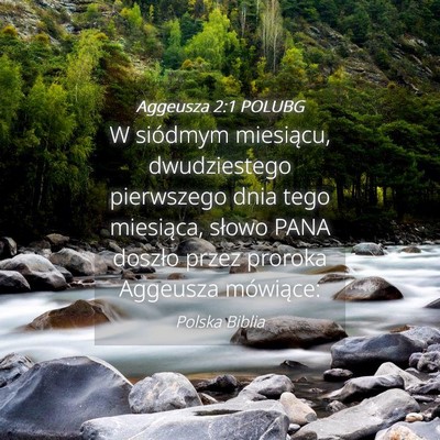 Picture 04 - Aggeusza 2:1 POLUBG - W siódmym miesiącu, dwudziestego pierwszego - Bible Verse Picture
