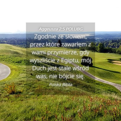 Picture 04 - Aggeusza 2:5 POLUBG - Zgodnie ze słowem, przez które zawarłem z wami - Bible Verse Picture