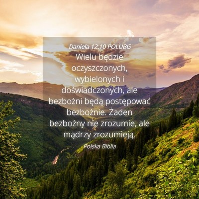 Picture 04 - Daniela 12:10 POLUBG - Wielu będzie oczyszczonych, wybielonych i - Bible Verse Picture