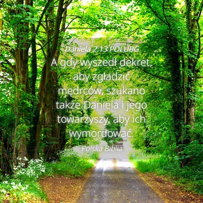 Picture 04 - Daniela 2:13 POLUBG - A gdy wyszedł dekret, aby zgładzić mędrców, - Bible Verse Picture