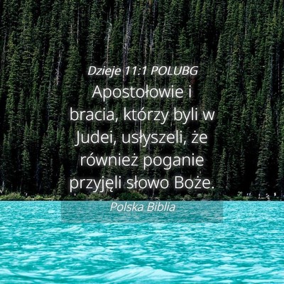 Picture 04 - Dzieje 11:1 POLUBG - Apostołowie i bracia, którzy byli w Judei, - Bible Verse Picture