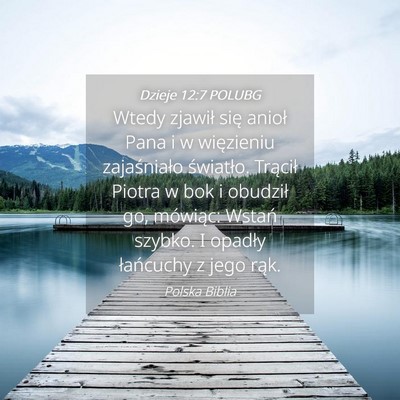Picture 04 - Dzieje 12:7 POLUBG - Wtedy zjawił się anioł Pana i w więzieniu - Bible Verse Picture