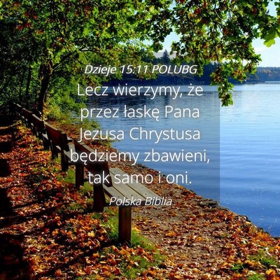 Picture 04 - Dzieje 15:11 POLUBG - Lecz wierzymy, że przez łaskę Pana Jezusa - Bible Verse Picture