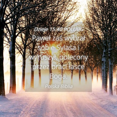 Picture 04 - Dzieje 15:40 POLUBG - Paweł zaś wybrał sobie Sylasa i wyruszył, - Bible Verse Picture