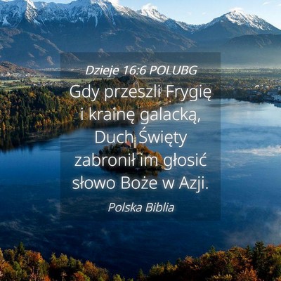 Picture 04 - Dzieje 16:6 POLUBG - Gdy przeszli Frygię i krainę galacką, Duch - Bible Verse Picture
