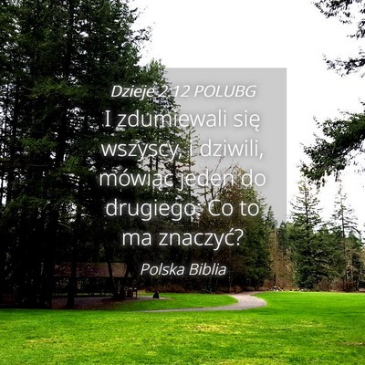 Picture 04 - Dzieje 2:12 POLUBG - I zdumiewali się wszyscy, i dziwili, mówiąc - Bible Verse Picture