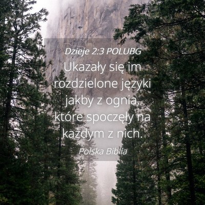 Picture 04 - Dzieje 2:3 POLUBG - Ukazały się im rozdzielone języki jakby z - Bible Verse Picture
