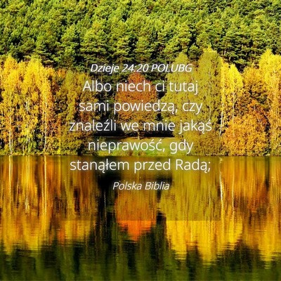 Picture 04 - Dzieje 24:20 POLUBG - Albo niech ci tutaj sami powiedzą, czy znaleźli - Bible Verse Picture