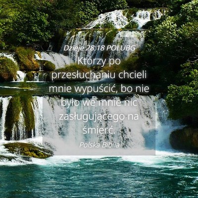 Picture 04 - Dzieje 28:18 POLUBG - Którzy po przesłuchaniu chcieli mnie - Bible Verse Picture
