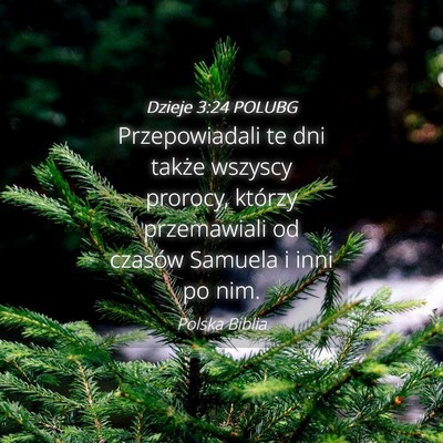 Picture 04 - Dzieje 3:24 POLUBG - Przepowiadali te dni także wszyscy prorocy, - Bible Verse Picture