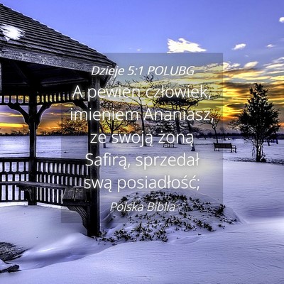 Picture 04 - Dzieje 5:1 POLUBG - A pewien człowiek, imieniem Ananiasz, ze swoją - Bible Verse Picture