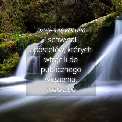 Picture 04 - Dzieje 5:18 POLUBG - I schwytali apostołów, których wtrącili do - Bible Verse Picture