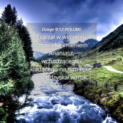 Picture 04 - Dzieje 9:12 POLUBG - I ujrzał w widzeniu człowieka imieniem - Bible Verse Picture