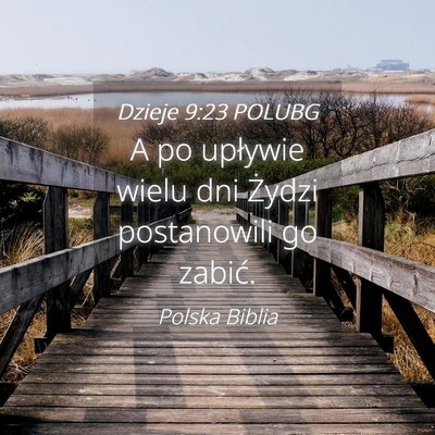 Picture 04 - Dzieje 9:23 POLUBG - A po upływie wielu dni Żydzi postanowili go - Bible Verse Picture