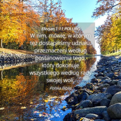 Picture 04 - Efezjan 1:11 POLUBG - W nim, mówię, w którym też dostąpiliśmy - Bible Verse Picture