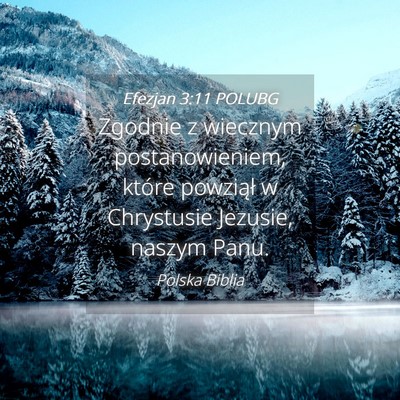 Picture 04 - Efezjan 3:11 POLUBG - Zgodnie z wiecznym postanowieniem, które - Bible Verse Picture