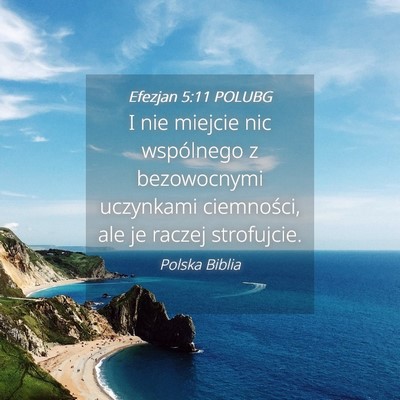 Picture 04 - Efezjan 5:11 POLUBG - I nie miejcie nic wspólnego z bezowocnymi - Bible Verse Picture