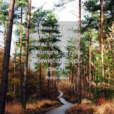 Picture 04 - Ezdrasza 2:58 POLUBG - Wszystkich Netinitów oraz synów sług Salomona - Bible Verse Picture