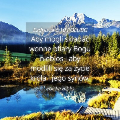 Picture 04 - Ezdrasza 6:10 POLUBG - Aby mogli składać wonne ofiary Bogu niebios i - Bible Verse Picture