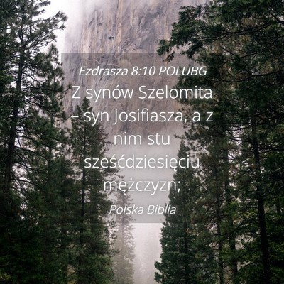 Picture 04 - Ezdrasza 8:10 POLUBG - Z synów Szelomita – syn Josifiasza, a z nim - Bible Verse Picture