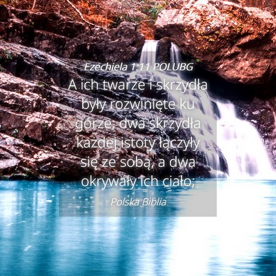 Picture 04 - Ezechiela 1:11 POLUBG - A ich twarze i skrzydła były rozwinięte ku - Bible Verse Picture