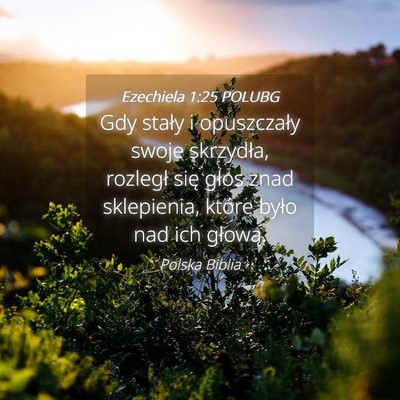 Picture 04 - Ezechiela 1:25 POLUBG - Gdy stały i opuszczały swoje skrzydła, - Bible Verse Picture
