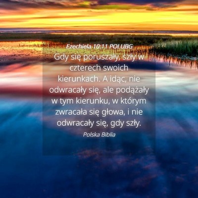 Picture 04 - Ezechiela 10:11 POLUBG - Gdy się poruszały, szły w czterech swoich - Bible Verse Picture