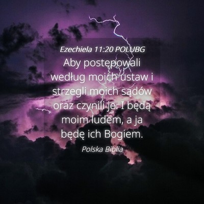 Picture 04 - Ezechiela 11:20 POLUBG - Aby postępowali według moich ustaw i strzegli - Bible Verse Picture