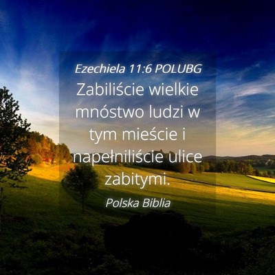 Picture 04 - Ezechiela 11:6 POLUBG - Zabiliście wielkie mnóstwo ludzi w tym mieście - Bible Verse Picture